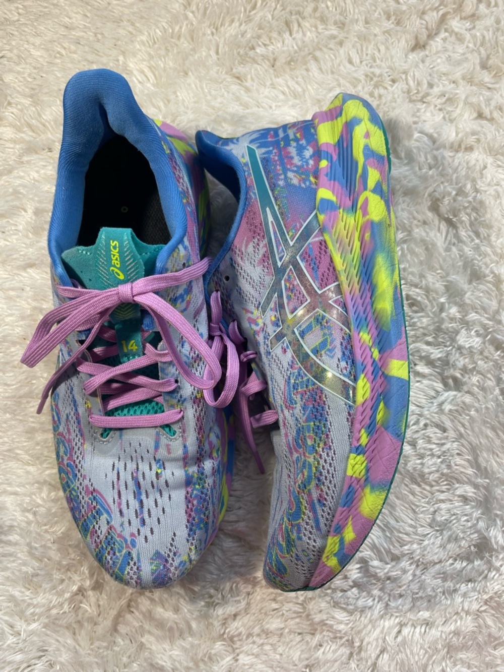 ASICS Multicolor Running Shoes with Pink Laces - Picture 5 of 12
